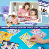 Bluey Scrapbook Kit for Kids with Scrapbook Accessories DIY Art Supplies Gel Pens Glitter Glue Stamp Stickers Set Stationery Supplies Art Set Gifts for Kids