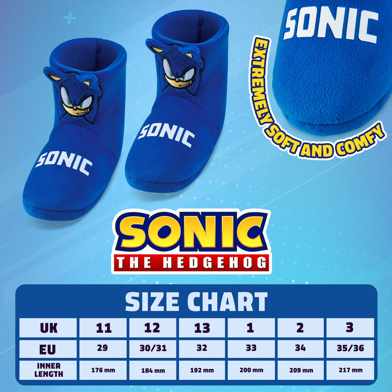 Sonic The Hedgehog Boys Slippers - Warm 3D Kids Slippers - Get Trend