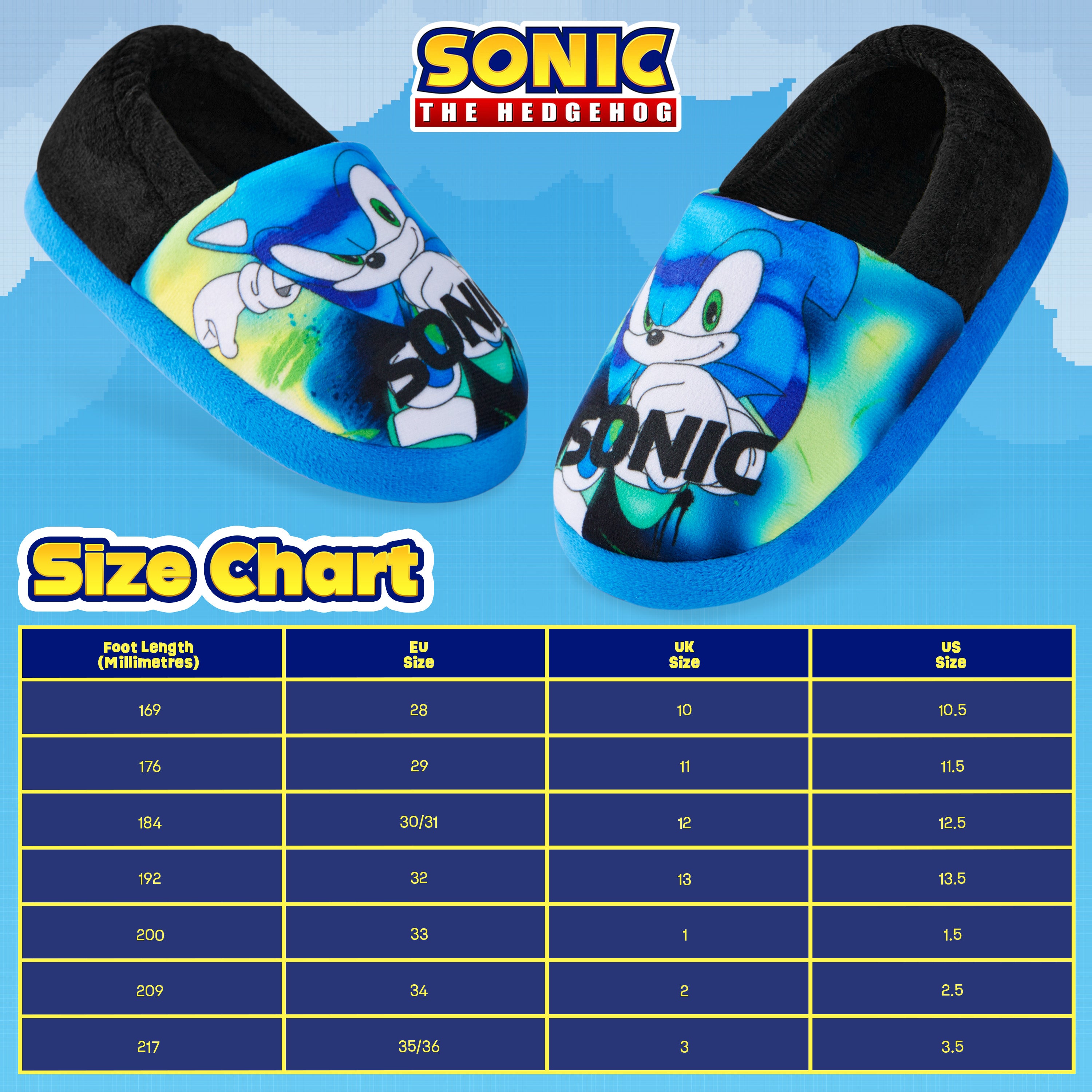 Sonic The Hedgehog Boys Slippers - Warm 3D Kids Slippers Size - Get Trend