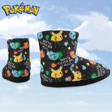 Pokemon Boys Slippers Boot Slippers - Black Aop - Get Trend