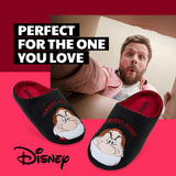 Disney Men's Slippers -Grumpy Indoor House Shoes Size 6-12 Non Slip Sole - Gifts for Him