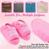 Barbie Women's Fluffy Slippers, Comfy Mule House Shoes - Cosy Gifts for Her