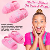 Barbie Girls Fluffy Slippers, Comfy Mule House Shoes - Gifts for Girls