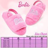 Barbie Girls Fluffy Slippers, Comfy Mule House Shoes - Gifts for Girls