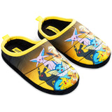 Pokemon Mens Slippers, Cosy Slip-On House Shoes with Non-Slip Sole - Anime Gifts for Men