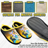 Pokemon Mens Slippers, Cosy Slip-On House Shoes with Non-Slip Sole - Anime Gifts for Men