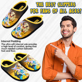 Pokemon Mens Slippers, Cosy Slip-On House Shoes with Non-Slip Sole - Anime Gifts for Men