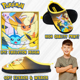 Pokemon Boys Slippers, Cosy Slip on House Shoes with Non Slip Sole - Gifts for Gamers