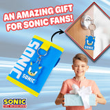 Sonic The Hedgehog Boys Wallet with Keyring for Kids - Card Slots and Zipped Coin Pocket