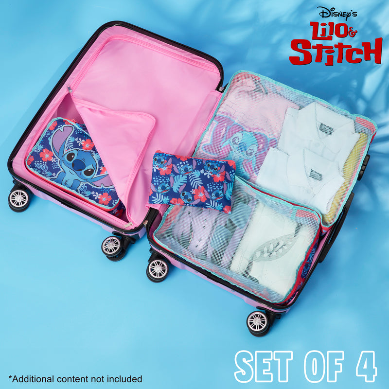 Disney Packing Organisers, Packing Cubes for Suitcases Luggage, Wash Bag (Navy Stitch) - Get Trend