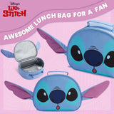 Disney Stitch Kids Lunch Bag with Insulated Lining, Lunch Cooler Bag for School  (Blue 3D)