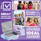 Disney Stitch Lunch Bag for Kids with Insulated Lining Portable Lunch Cooler Bag