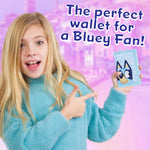 Bluey Wallet for Kids Trifold Purse with Zipped Coin Pocket Clear ID Slot Cash Slot for Travel Holidays Days Out Gifts for Kids - Get Trend