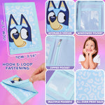 Bluey Wallet for Kids Trifold Purse with Zipped Coin Pocket Clear ID Slot Cash Slot for Travel Holidays Days Out Gifts for Kids - Get Trend