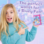 Bluey Wallet for Kids Trifold Purse with Zipped Coin Pocket Clear ID Slot Cash Slot for Travel Holidays Days Out Gifts for Kids - Get Trend