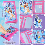 Bluey Wallet for Kids Trifold Purse with Zipped Coin Pocket Clear ID Slot Cash Slot for Travel Holidays Days Out Gifts for Kids - Get Trend