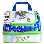 Get Trend Disney Toy Story Lunch Bag for Kids Buzz Lightyear Insulated Lunch Box Compartments Double Decker Snacks Food Carrier for School Travel Picnic Cooler Bag (Green Buzz) - Get Trend
