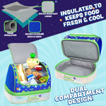 Get Trend Disney Toy Story Lunch Bag for Kids Buzz Lightyear Insulated Lunch Box Compartments Double Decker Snacks Food Carrier for School Travel Picnic Cooler Bag (Green Buzz) - Get Trend