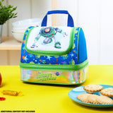 Get Trend Disney Toy Story Lunch Bag for Kids Buzz Lightyear Insulated Lunch Box Compartments Double Decker Snacks Food Carrier for School Travel Picnic Cooler Bag (Green Buzz) - Get Trend