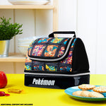 Get Trend Pokemon Lunch Bag for Kids Teens Anime Insulated Lunch Box with Compartments Pikachu Double Decker Snacks Food Carrier for School Travel Picnic Cooler Bag (Multi Pokemon) - Get Trend
