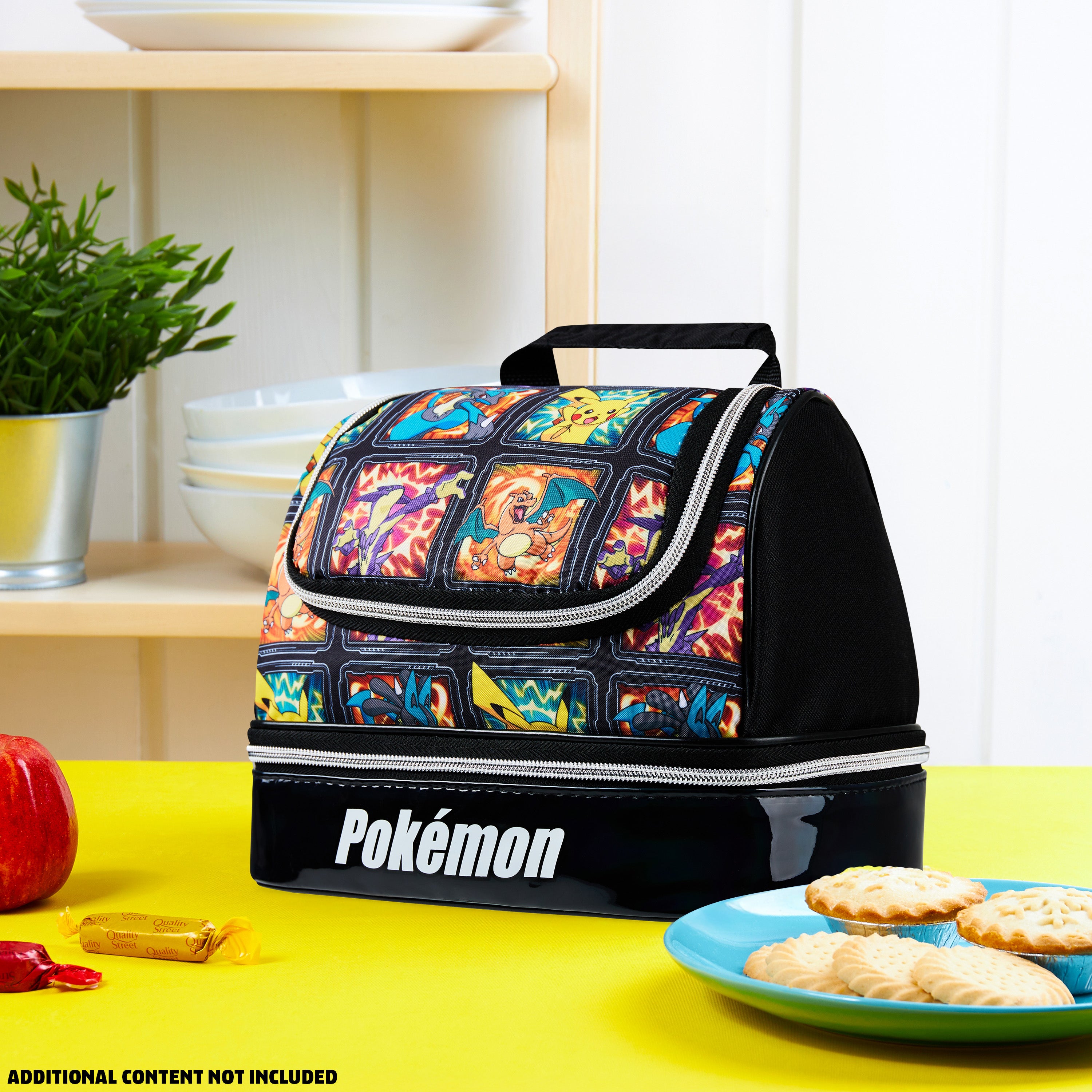 Get Trend Pokemon Lunch Bag for Kids Teens Anime Insulated Lunch Box with Compartments Pikachu Double Decker Snacks Food Carrier for School Travel Picnic Cooler Bag (Multi Pokemon) - Get Trend