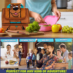 Get Trend Scooby Doo Lunch Bag for Kids Insulated Lunch Box with Compartments Double Decker Snacks Food Carrier for School Travel Picnic Cooler Bag (Brown Scooby Doo) - Get Trend