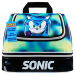 Get Trend Sonic The Hedgehog Lunch Bag for Kids Teens Shadow Insulated Lunch Box Compartments Double Decker Snacks Food Carrier for School Travel Picnic Cooler Bag (Black Sonic) - Get Trend