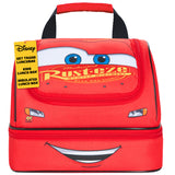 Get Trend Disney Cars Lunch Bag for Kids Lightning McQueen Insulated Lunch Box Compartments Double Decker Snacks Food Carrier for School Travel Picnic Cooler Bag (Red McQueen) - Get Trend