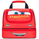 Get Trend Disney Cars Lunch Bag for Kids Lightning McQueen Insulated Lunch Box Compartments Double Decker Snacks Food Carrier for School Travel Picnic Cooler Bag (Red McQueen) - Get Trend