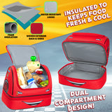 Get Trend Disney Cars Lunch Bag for Kids Lightning McQueen Insulated Lunch Box Compartments Double Decker Snacks Food Carrier for School Travel Picnic Cooler Bag (Red McQueen) - Get Trend