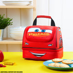 Get Trend Disney Cars Lunch Bag for Kids Lightning McQueen Insulated Lunch Box Compartments Double Decker Snacks Food Carrier for School Travel Picnic Cooler Bag (Red McQueen) - Get Trend