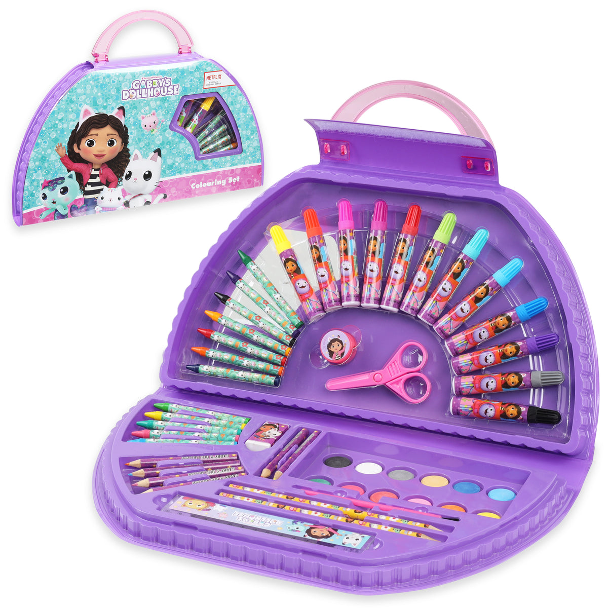 Kit De Stylos Pulvérisateurs Gabby's Dollhouse - 12 Stylos + 16 Pochoirs | Dessin Et Créativité