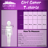 size chat CityComfort Girls T Shirts, Gamer Girl T-Shirt 7-15 Years Gaming Merchandise