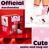 Hello Kitty Mug and Socks Gift Set for Women Calf Socks and Mug - Womens Gifts