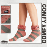 CityComfort Slipper Socks Women Teenagers - Fluffy Socks Non Slip Warm Fleece One Size