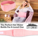 CityComfort Wearable Hot Water Bottle Period Pain Relief Belt Plush Hot Water Bag Pouch