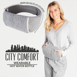 CityComfort Wearable Hot Water Bottle Period Pain Relief Belt Plush Hot Water Bag Pouch