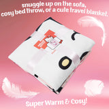 Hello Kitty Soft Fleece Bed Blanket, Cosy Bed Throw 150 x 130cm - Gifts for Her