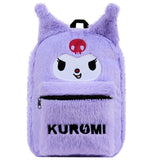 Hello Kitty Fluffy Girls Backpack Cute Plush Kawaii Rucksack Kids Teens Travel Fashion Daypack Bag, Anime Girls Gifts