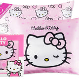 Hello Kitty Satin Pillowcase for Hair Skin Benefits for Girls Teens Women Kawaii 48 x 66cm Cooling Soft Zip Closure Bedroom Decor, Beauty Gifts for Her