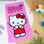Hello Kitty Asciugamano Bambina Ragazza Donna Teli Mare Assorbente Asciugatura Rapida Kawaii Asciugamani da Bagno 140x70cm Anime Accessori Viaggio (Rosa, 70x140cm) - Get Trend