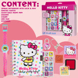 Hello Kitty Girls Digital Watch & Accessories Set, Kawaii Colourful Watch with Plastic Strap Diary Ink Stamps, Girls Gifts