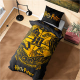 Harry Potter Duvet Cover and Pillowcase Set Kids Teens Women Bedding Bedroom Accessories - (Black Single)