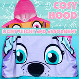 Get Trend Paw Patrol Bath Towel with Hood for Kids Changing Robe Skye Everest