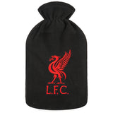 Liverpool F.C. Hot Water Bottle with Soft Cover 1.8L - Gifts for Him (Black)