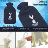 Tottenham Hotspur F.C. Hot Water Bottle with Soft Cover 1.8L - Gifts for Him (Navy)