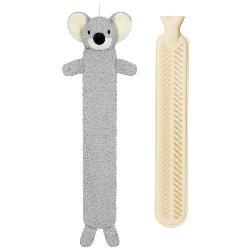 Hot Water Bottle with Animal Fleece Cover - Koala Long