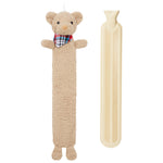 Hot Water Bottle with Animal Fleece Cover - Teddy Long - Get Trend