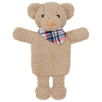 Hot Water Bottle with Animal Fleece Cover -  Beige Teddy - Get Trend