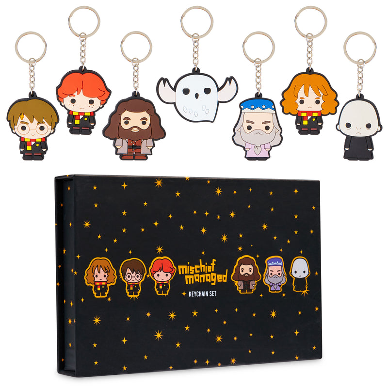 Harry Potter Keyrings for Kids, Mini Figures Set of 7 Keychain Harry Potter Characters